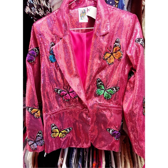 QUEEN OF SPARKLES Jackets & Coats Queen Of Sparkles Butterfly Jacket Poshmark
